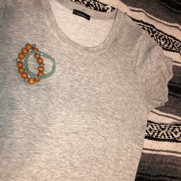 Grey T Shirt dress with FREE bracelets - Picture 5 of 5